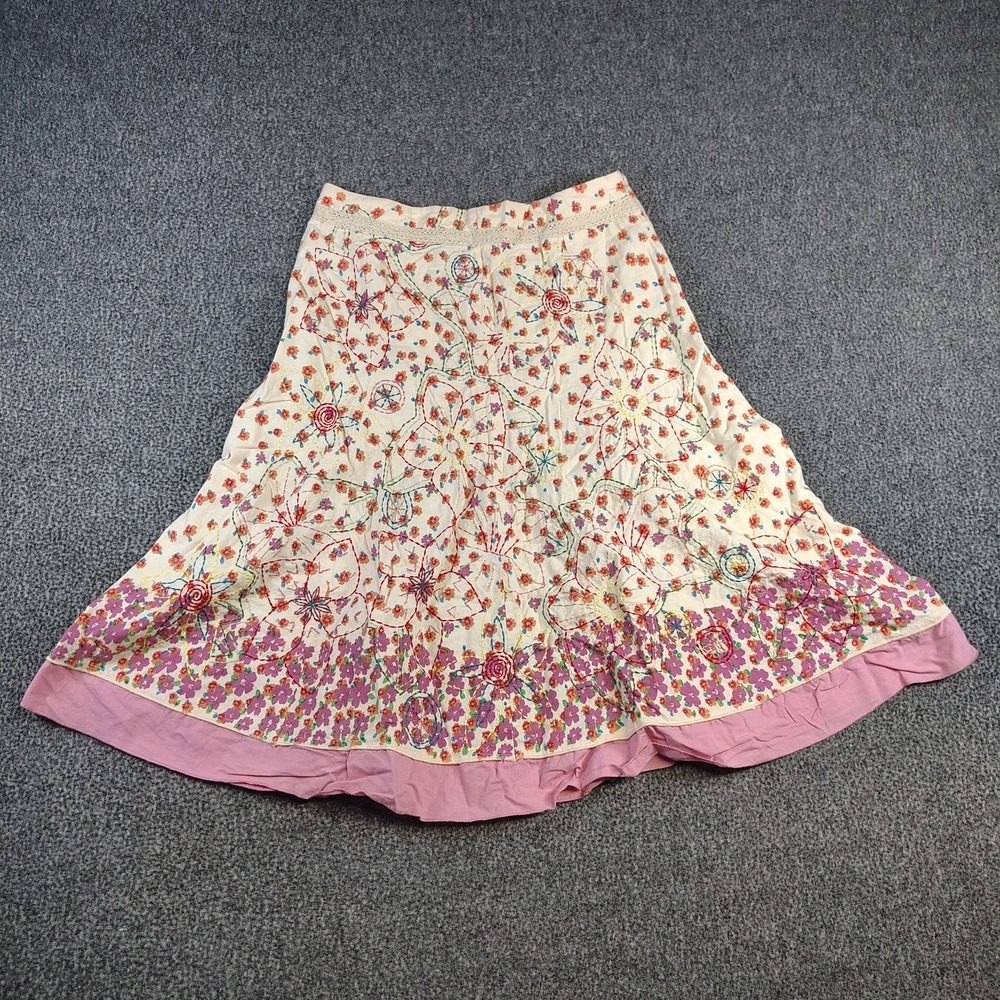 Y2K Dimri embroidered whimsical floral skirt  preppy